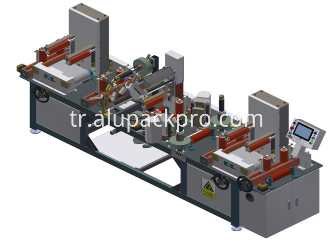 automatic film sticking machine for aluminum